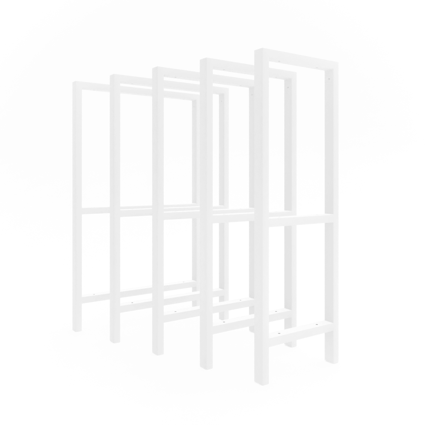 Structure pour meuble vasque - DONAU - avec 3 niveaux de rangement, blanc