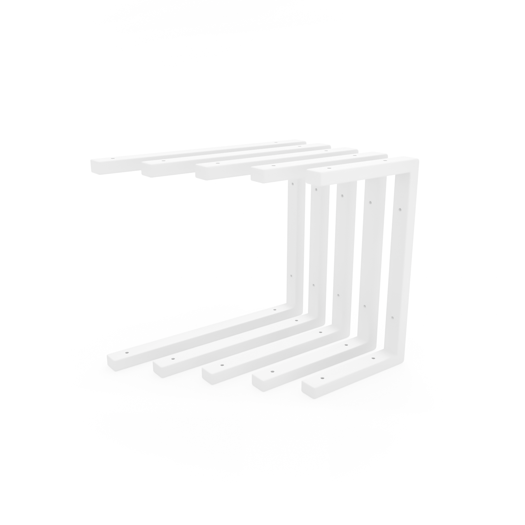 Support d’étagère renforcé - ERLENBERG - avec 2 niveaux de rangement, blanc