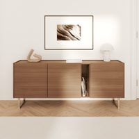 Weite Wohnansicht: Möbelfüße GRAZ im Industrial-Finish, 20 cm hoch, montiert an einem Sideboard
