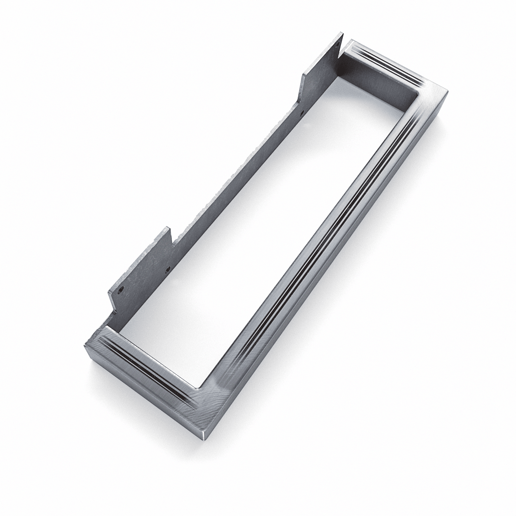 Möbelfüße GRAZ im Industrial-Finish, 10 cm hoch, Detail der stabilen Montageplatte mit Langlöchern