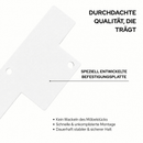 Möbelfüße GRAZ in Weiß, 10 cm hoch, Qualitätsdetail zu Stahlprofil, Verarbeitung und Oberflächenfinish