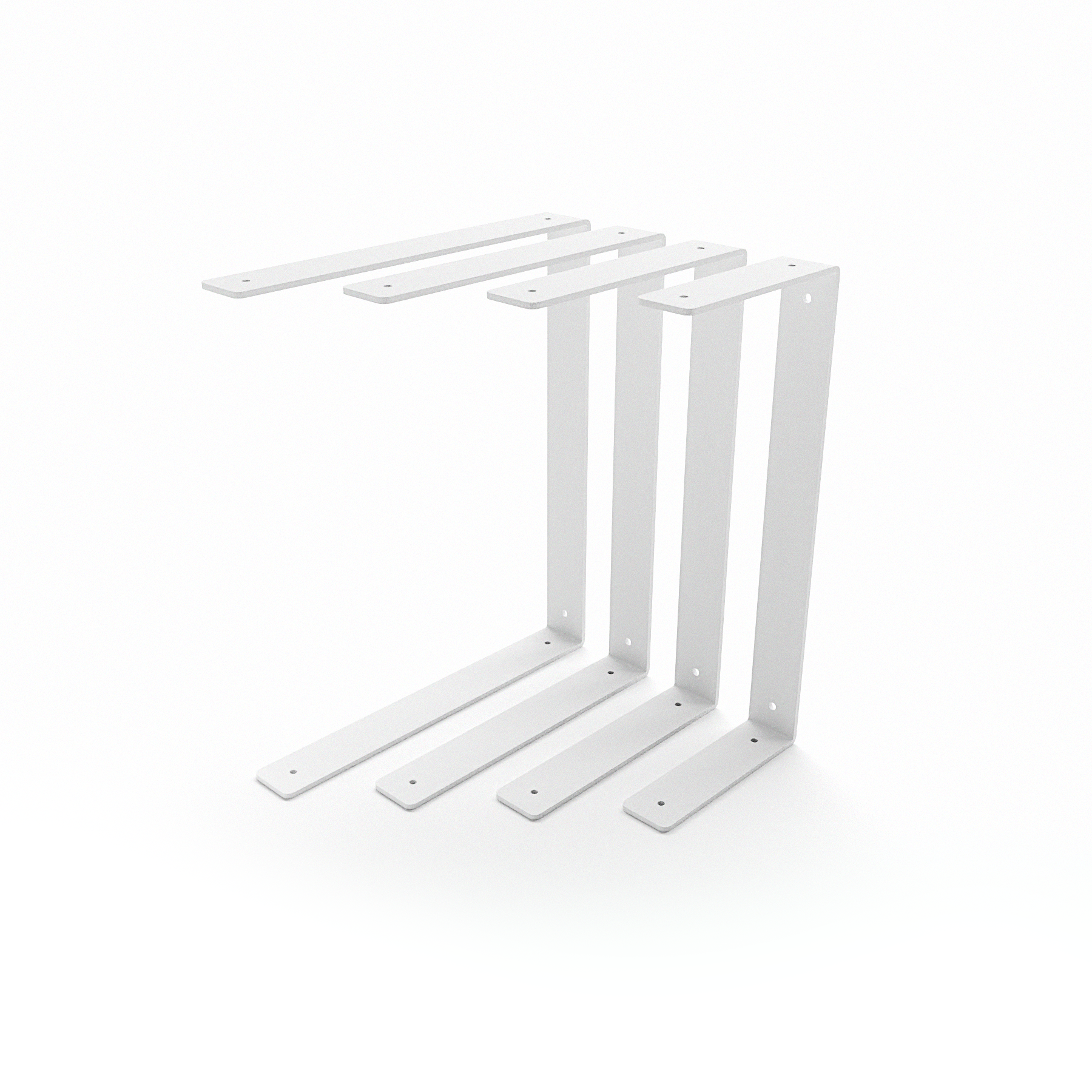Support double d’étagère - HARTENBERG - avec 2 niveaux de rangement, blanc