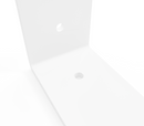 Doppel-Regalhalter HARTENBERG in Weiß mit zwei Ablageebenen, Nahaufnahme von Eckverbindung, Metallprofil und Oberfläche