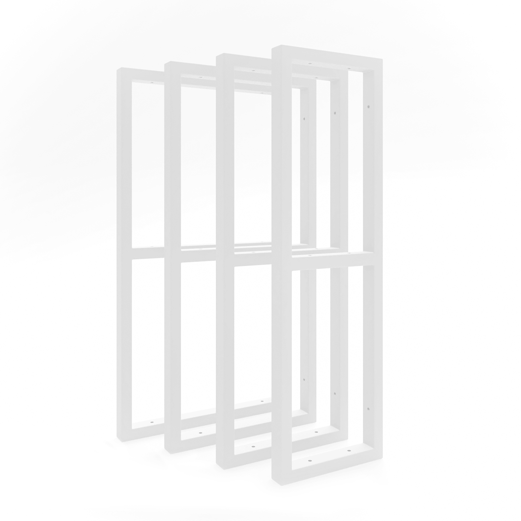 Support d’étagère renforcé - HOHENBERG - avec 3 niveaux de rangement, blanc