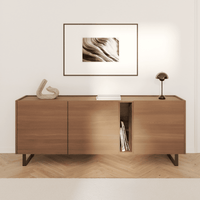 Weite Wohnansicht: Möbelbeine LUXEMBURG in Schwarz, 15 cm hoch, montiert an einem Sideboard