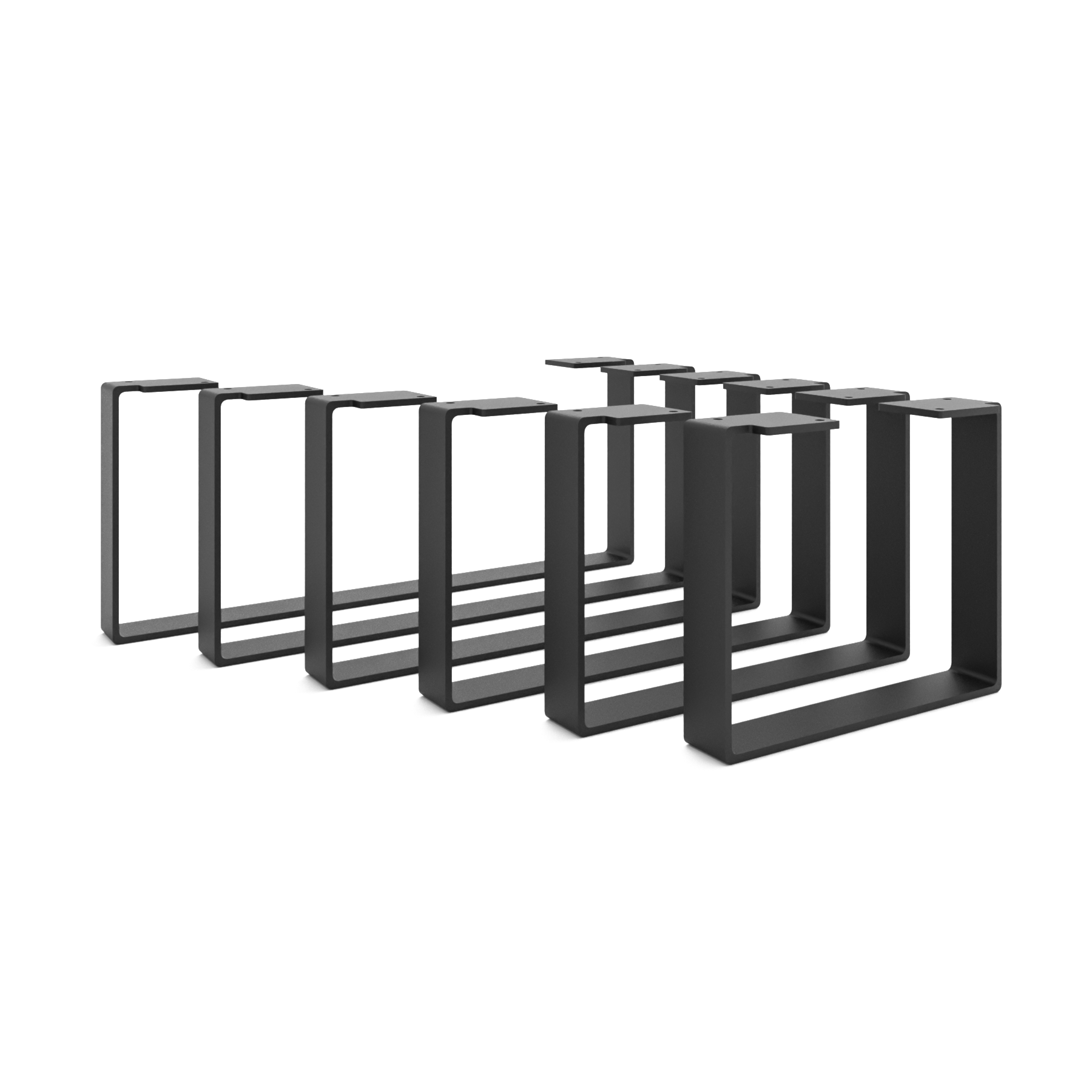 Gambe per mobili - LUXEMBURG - altezza 20 cm, nero