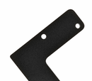 Möbelfüße LUZERN in Schwarz aus 25 × 25 mm Vierkantprofil, Nahaufnahme von Standfläche, Profil und sauberer Verarbeitung