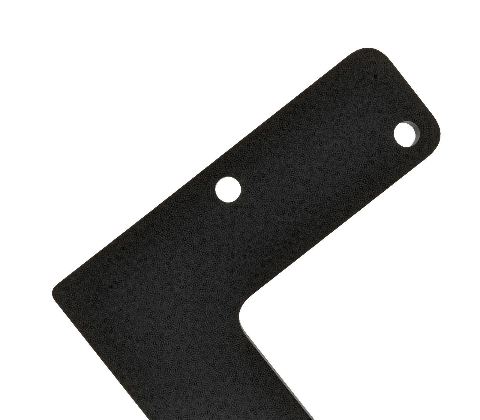 Möbelfüße LUZERN in Schwarz aus 25 × 25 mm Vierkantprofil, Nahaufnahme von Standfläche, Profil und sauberer Verarbeitung