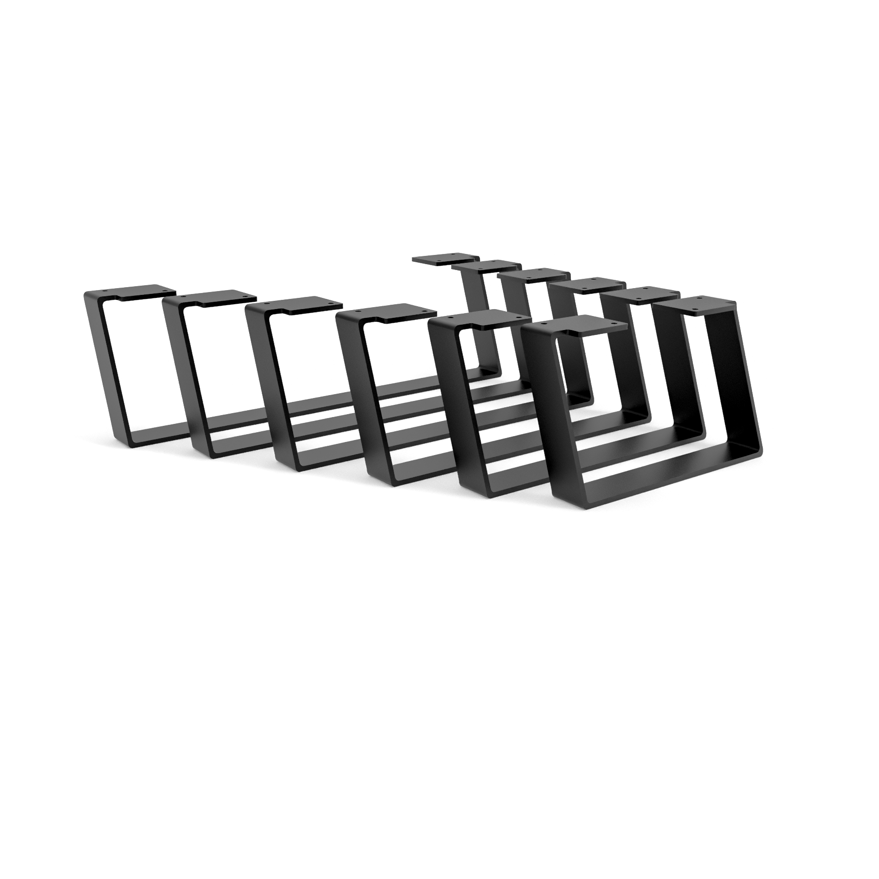 Meubelpoten - MAILAND - hoogte 15 cm, zwart