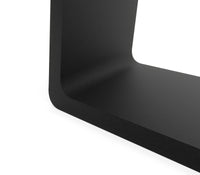 Möbelbeine MAILAND in Schwarz, 10 cm hoch, Nahaufnahme von Montageplatte und Pulverbeschichtung