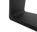 Möbelbeine MAILAND in Schwarz, 15 cm hoch, Nahaufnahme von Montageplatte und Pulverbeschichtung