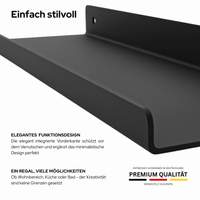 Metall-Bilderleiste MARSEILLE in Schwarz, Detail von gekanteter Metallkante und Pulverbeschichtung