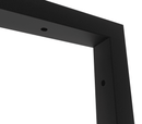 Schwerlast-Regalträger KRONBERG in Schwarz mit zwei Ablageebenen, Detail von Stützarm, Verbindung und Befestigungsbohrung