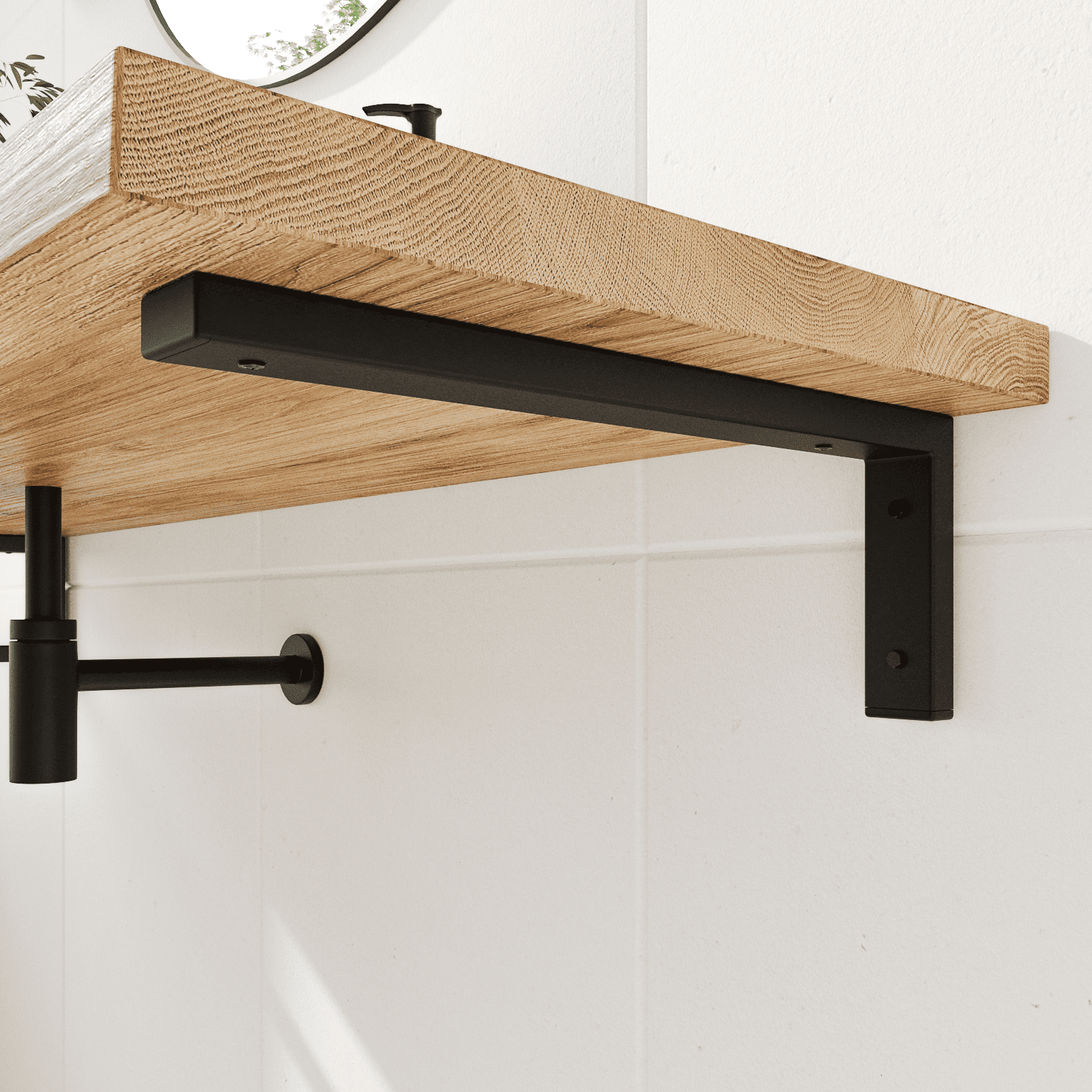 Kit de supports pour meuble vasque - RHEIN-MAIN - combinaison, noir
