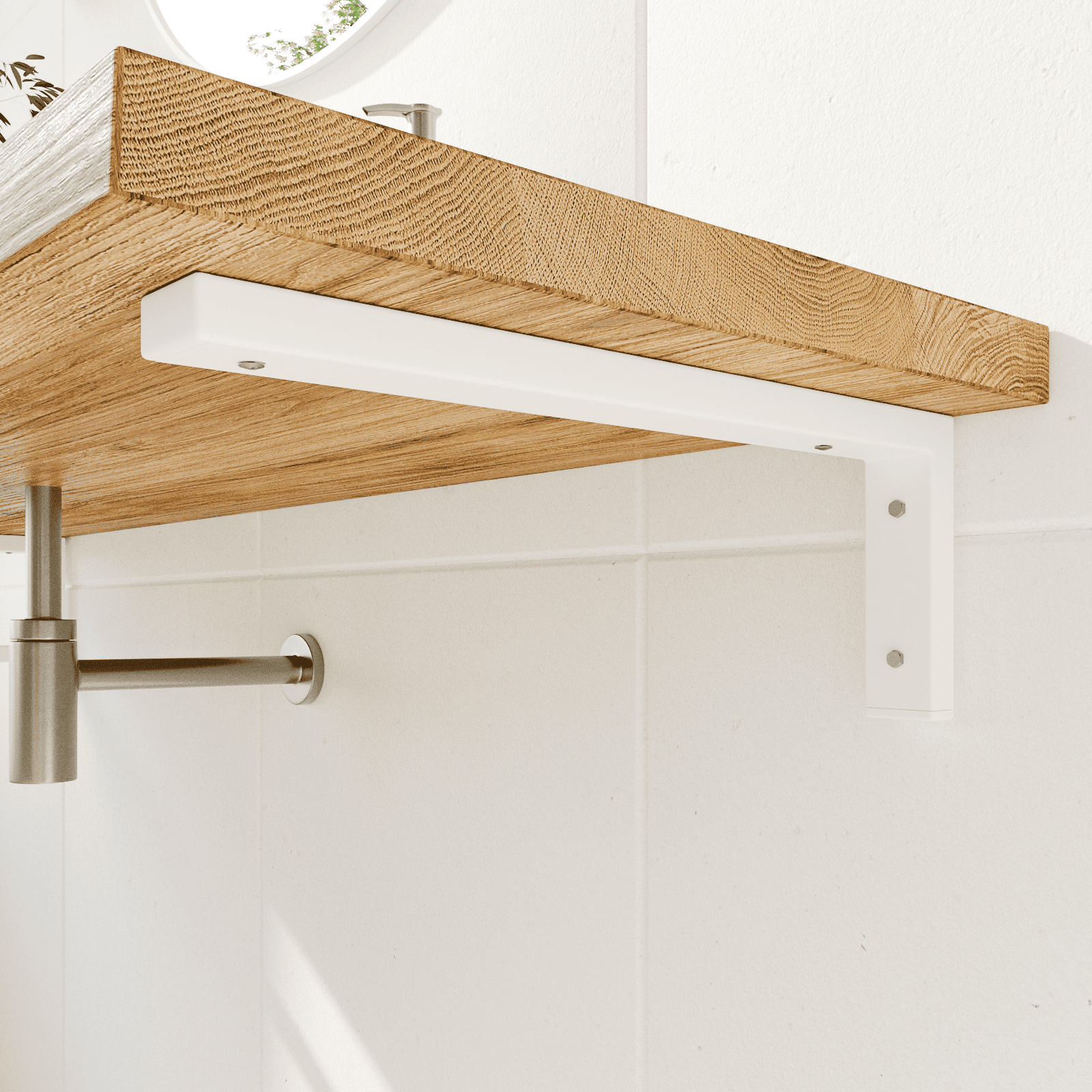 Kit de supports pour meuble vasque - RHEIN-MAIN - combinaison, blanc