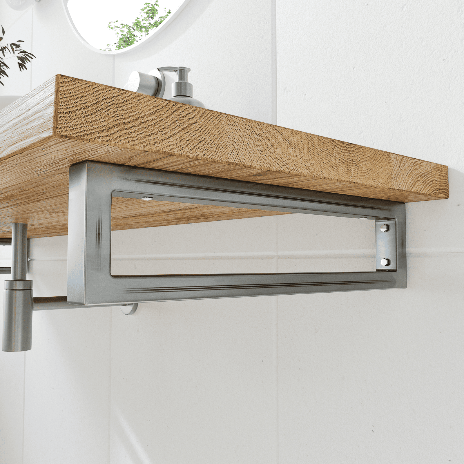 Console pour meuble vasque - RHEIN - hauteur 10 cm, industriel