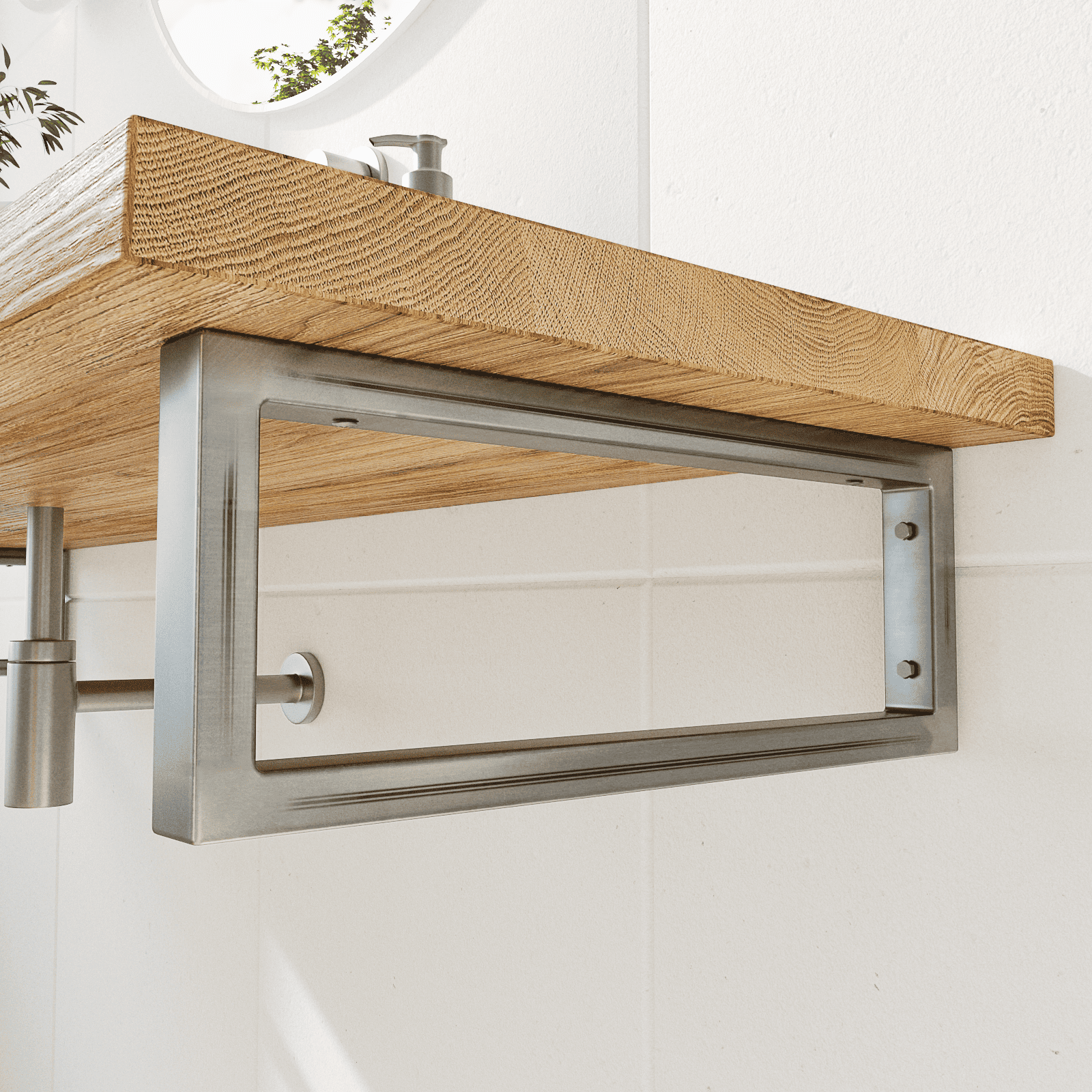 Support pour meuble vasque - RHEIN - hauteur 15 cm, industriel