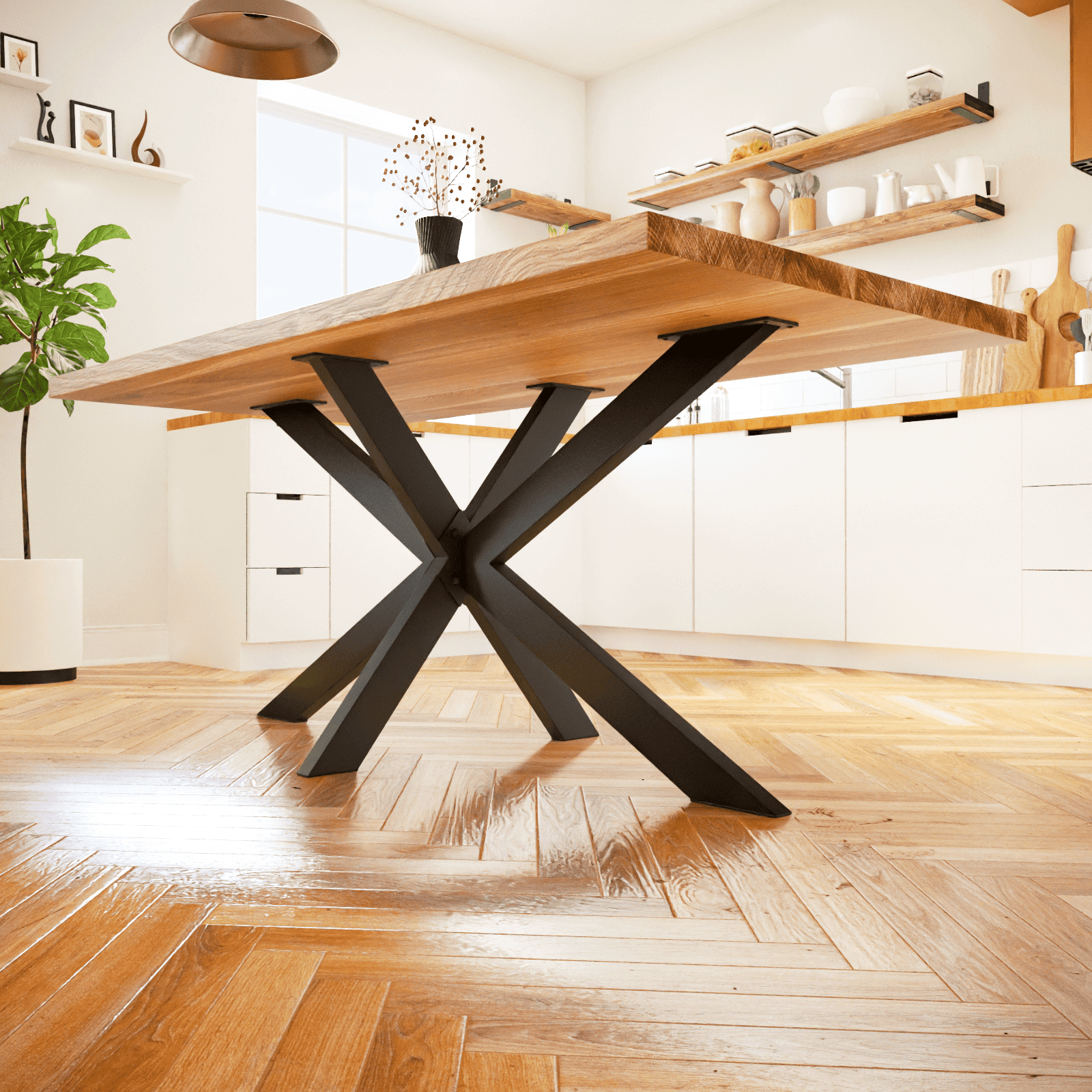 Piètement de table - ROTTERDAM - piètement araignée, noir