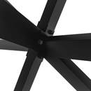 Spider-Tischgestell ROTTERDAM in Schwarz, Detail von gekreuzten Stahlstreben und zentraler Verbindung