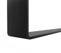 Couchtischbeine und Bankgestell TURIN in Schwarz, Detail von unterer Biegung und Pulverbeschichtung