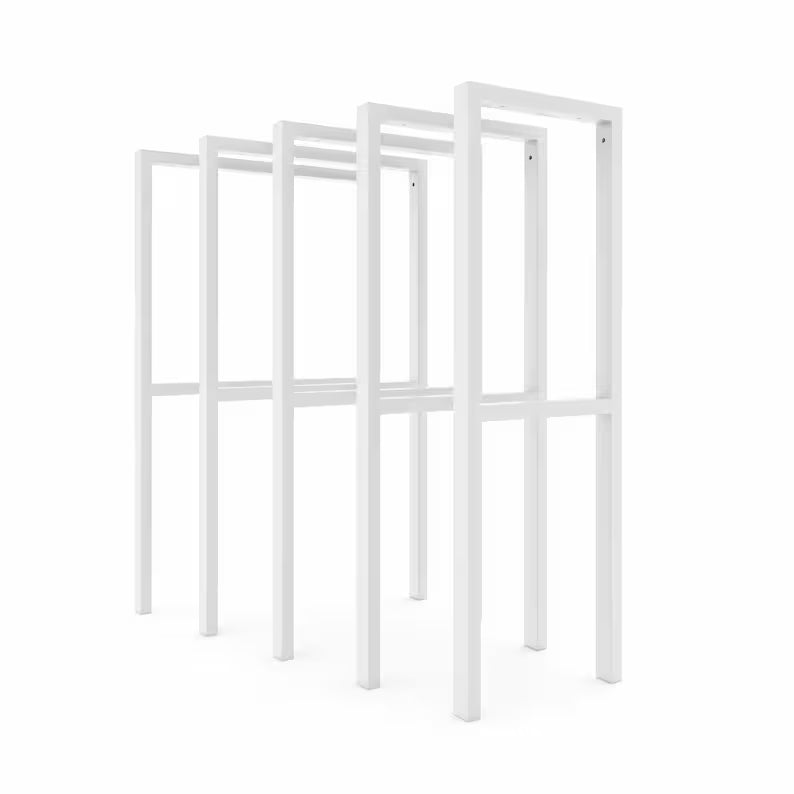 Structure pour meuble vasque - ISAR - avec 2 niveaux de rangement, blanc