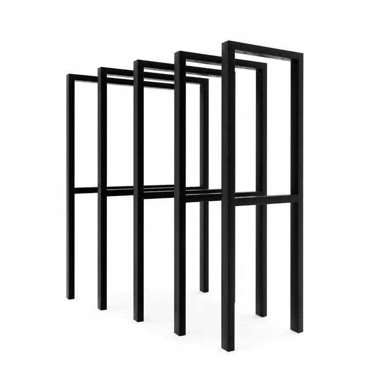 Structure pour meuble vasque - ISAR - avec 2 niveaux de rangement, noir